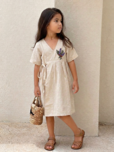 Girls Cotton Khadi Frock